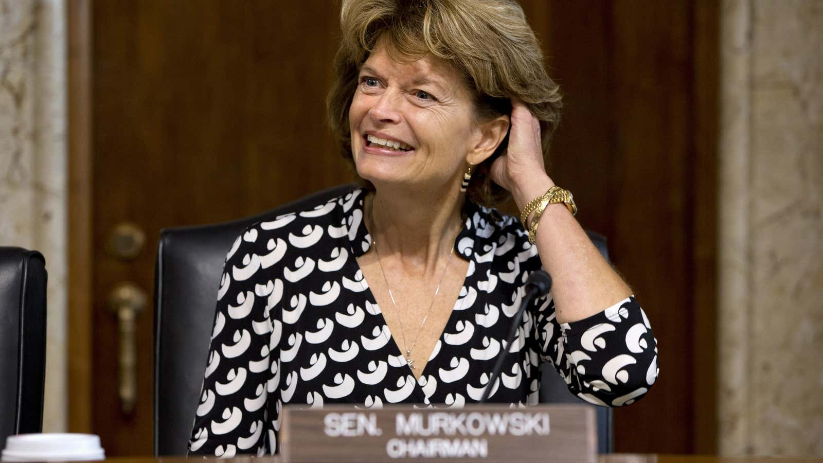 Sen. Lisa Murkowski is used to snowy weather.