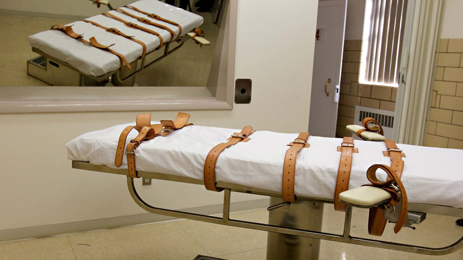 A lethal injection chamber in the US.