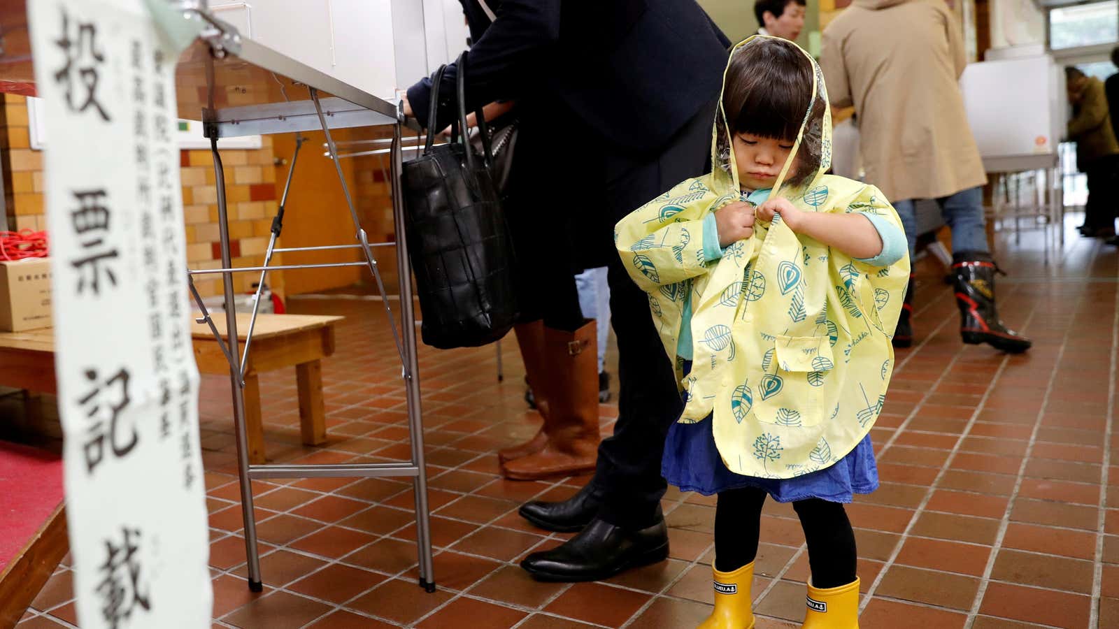 Dressed for an election.