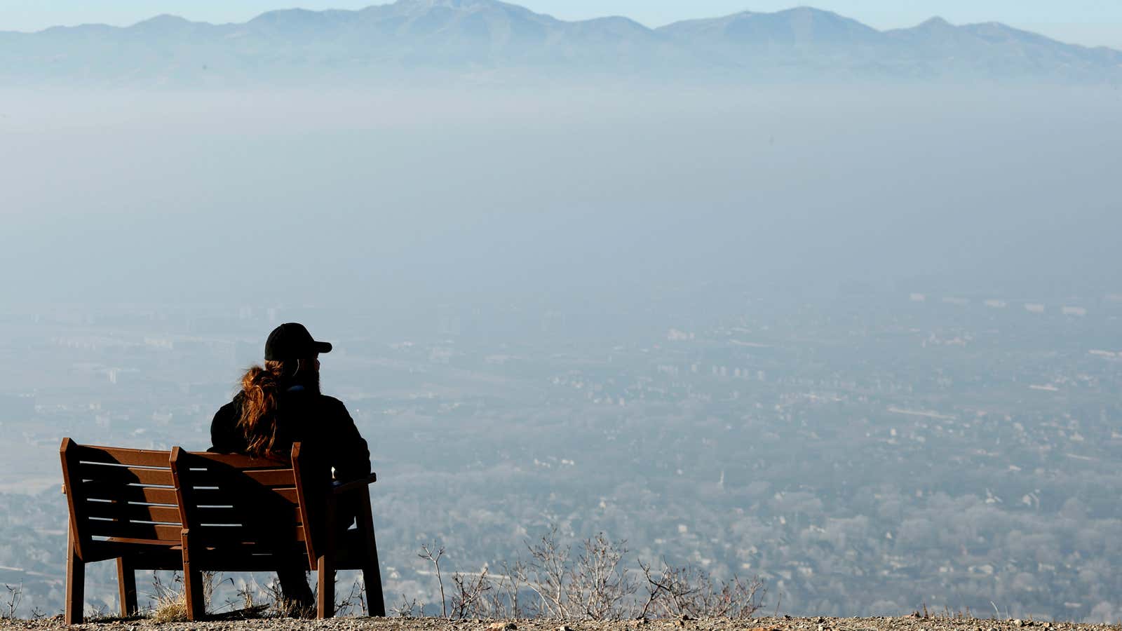 Smog as far as the eye can see.