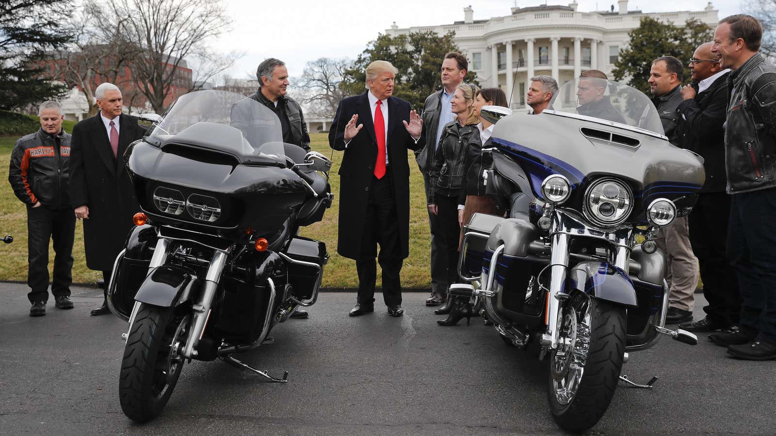 No tax to import a Harley onto the White House grounds.