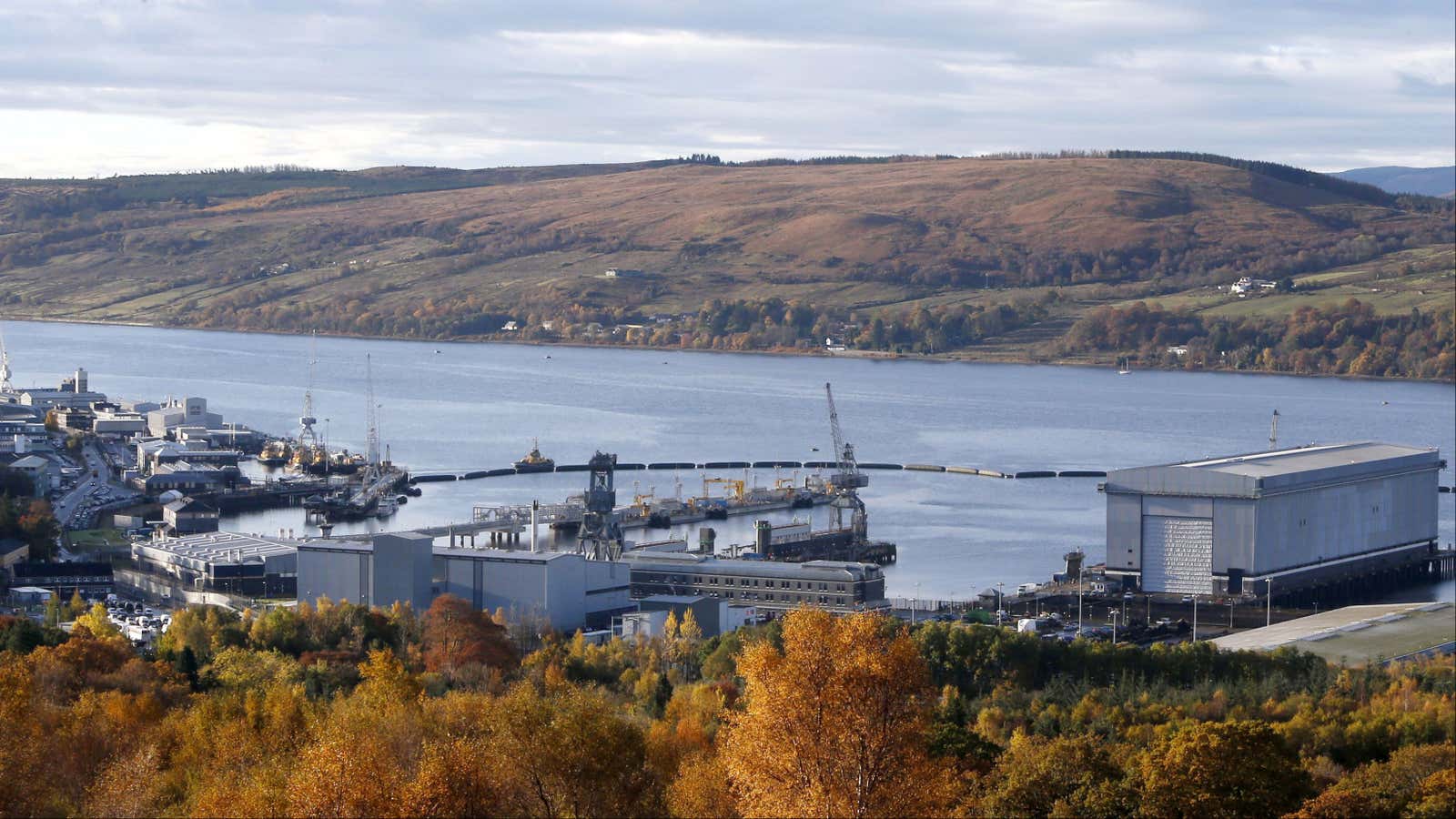 Britain’s Clyde Naval Base in Scotland where Trident is stationed.