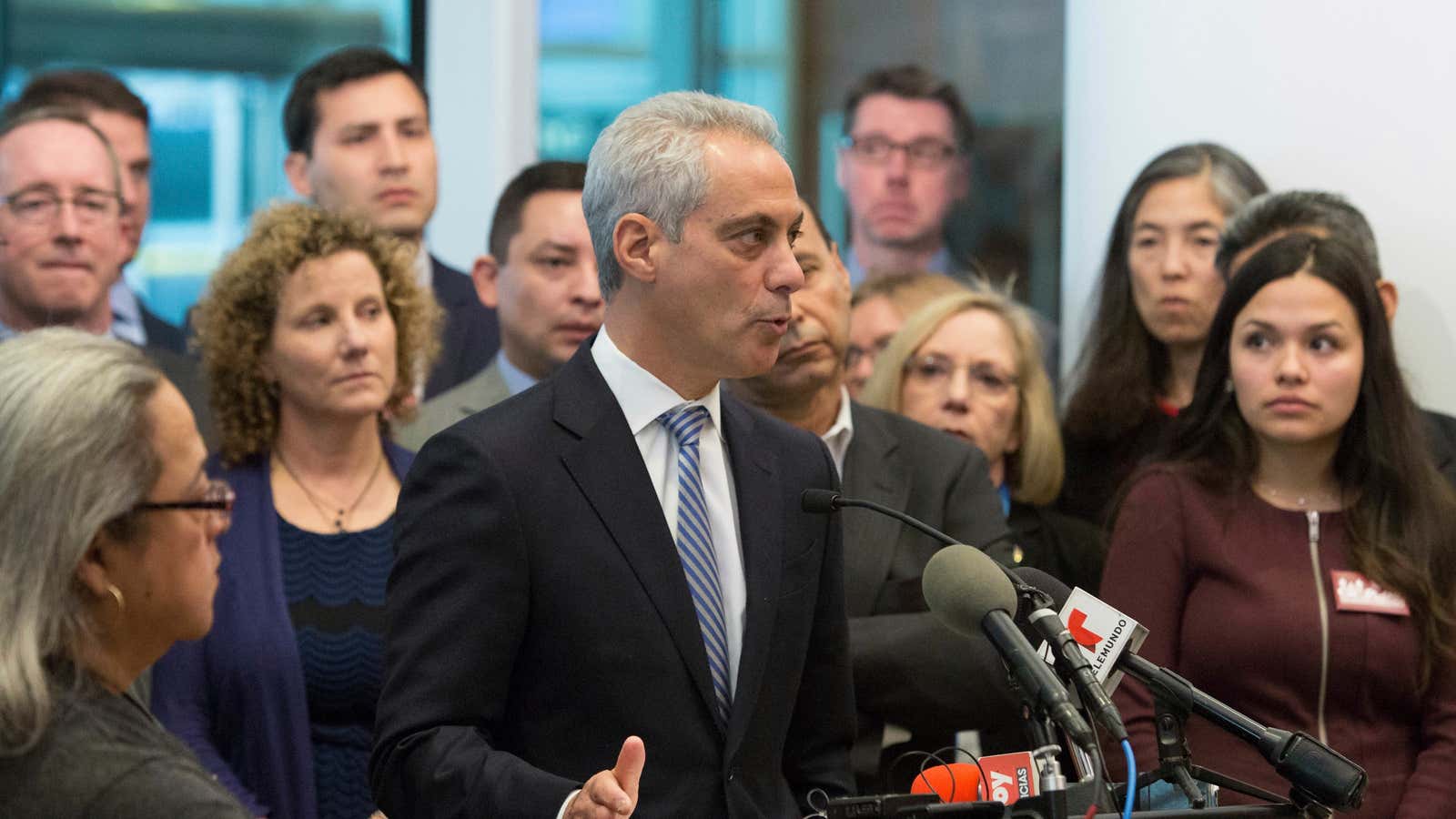 Mayor Emanuel says Chicago will remain a sanctuary city in the age of Trump.