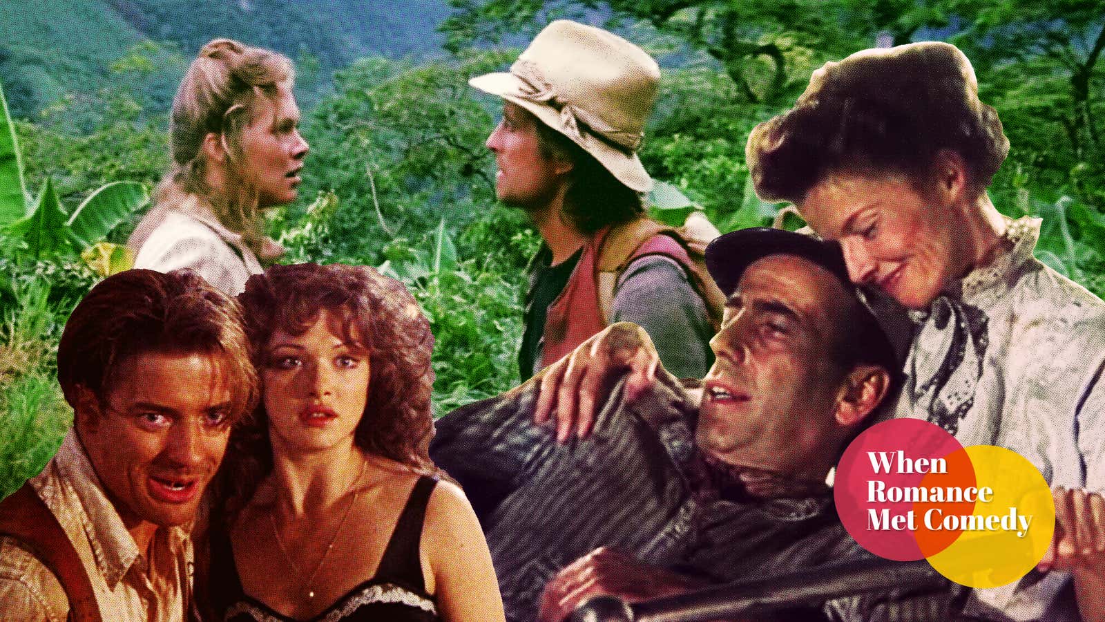 Clockwise from top left: Romancing The Stone, The African Queen, The Mummy (Screenshots)