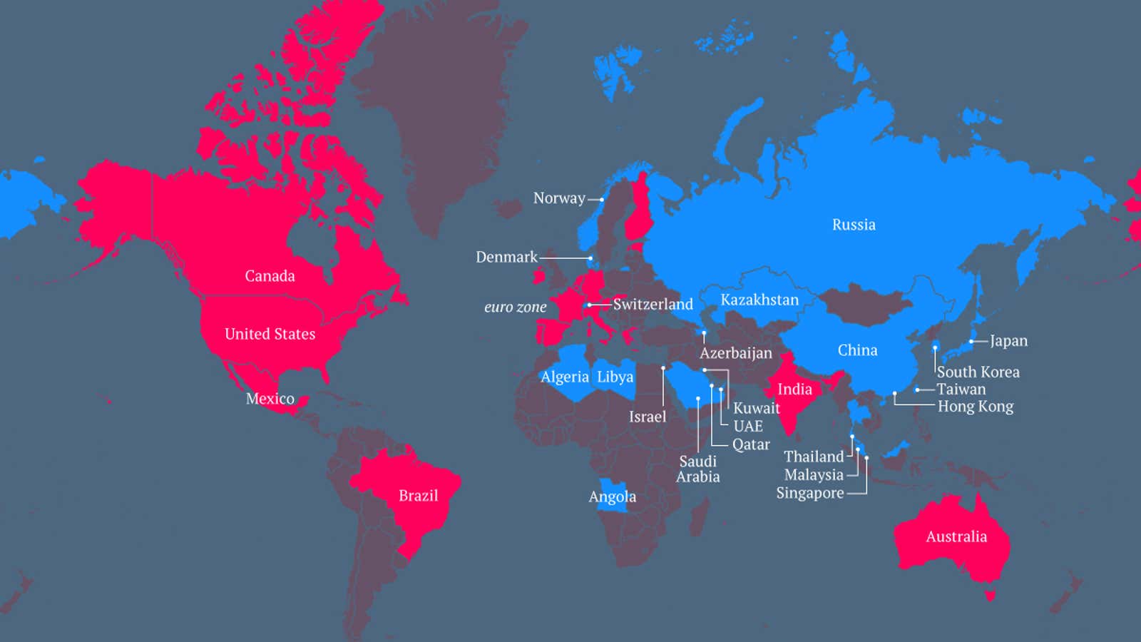 Map of currency manipulators and currency manipulateds