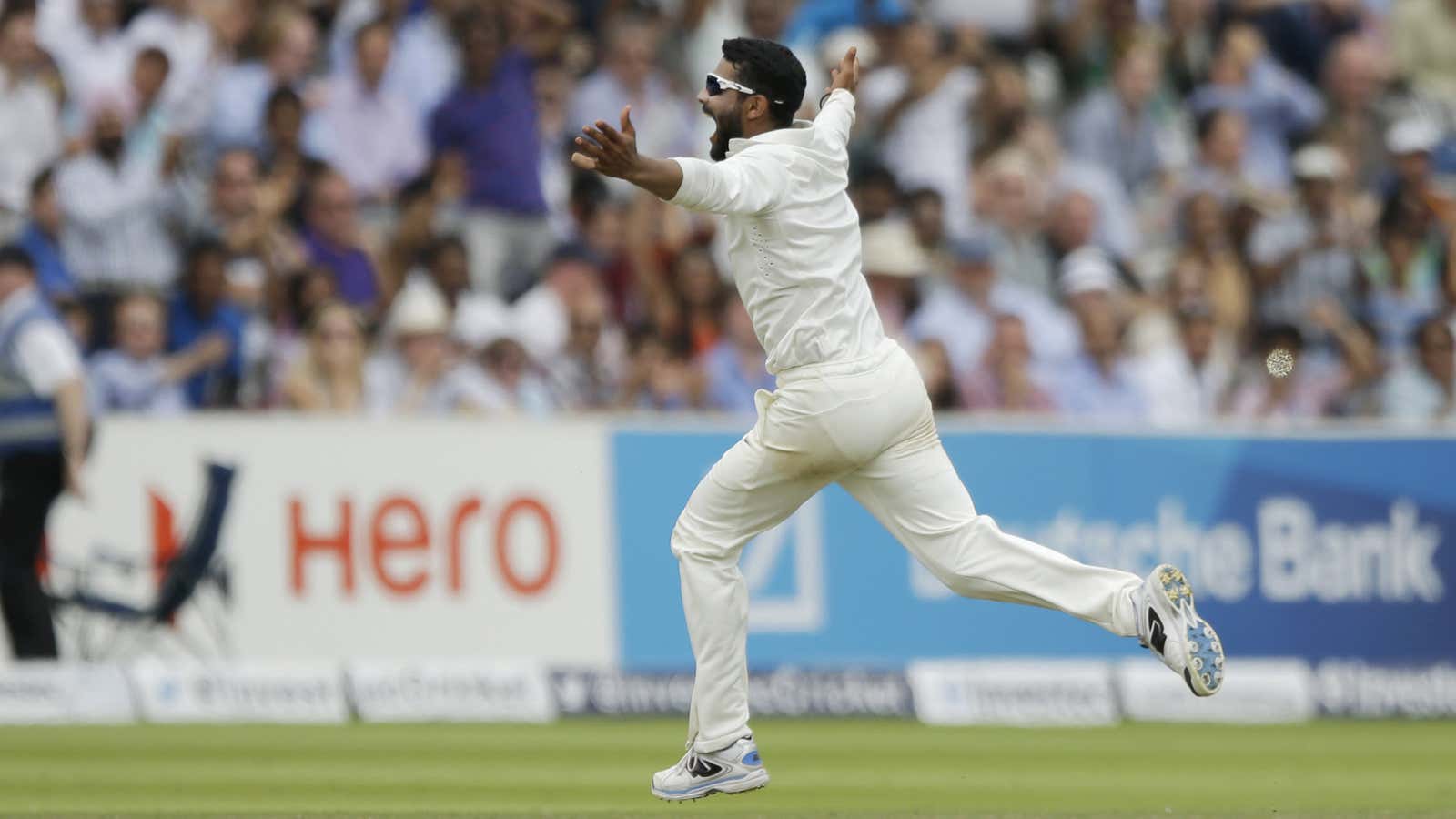 Jadeja takes a victory lap.