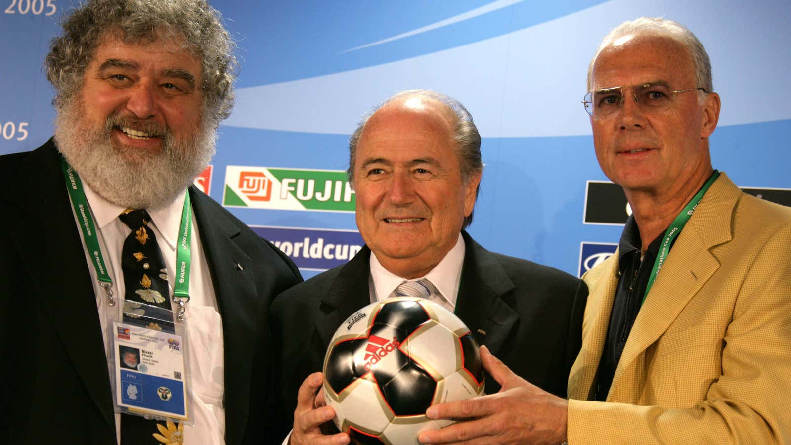 Chuck Blazer, left, with (now former) FIFA president Sepp Blatter.