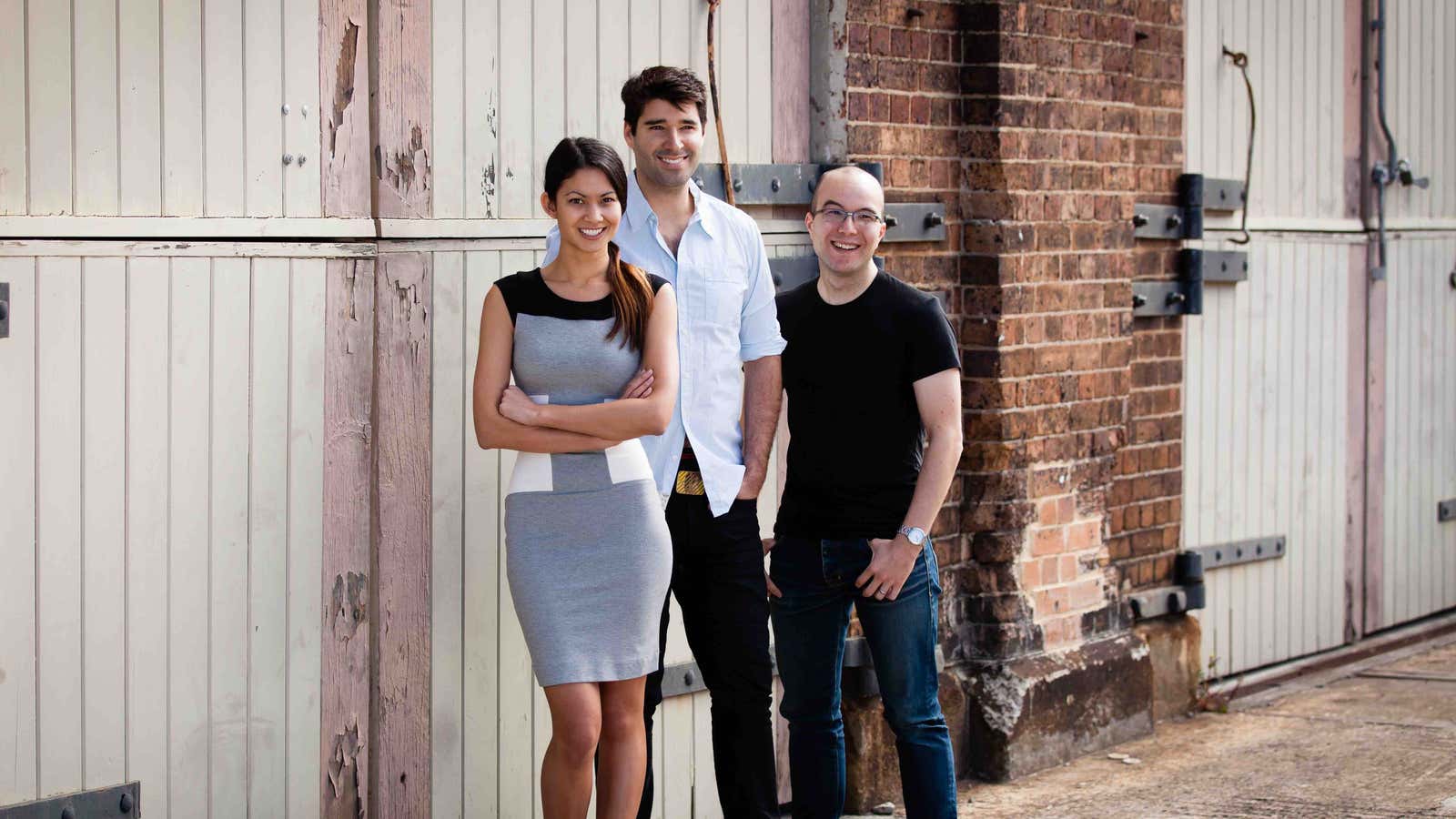 Melanie Perkins with her co-founders Cliff Obrecht and former Google executive Cameron Adams