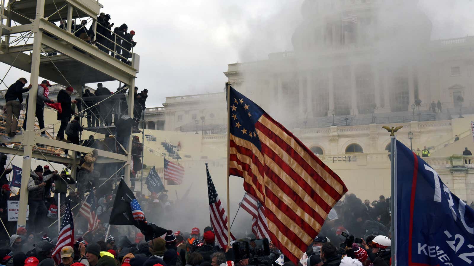 Supporters of U.S. President Donald Trump protest in front of the U.S. Capitol Building in Washington, U.S. January 6, 2021. REUTERS/Stephanie Keith