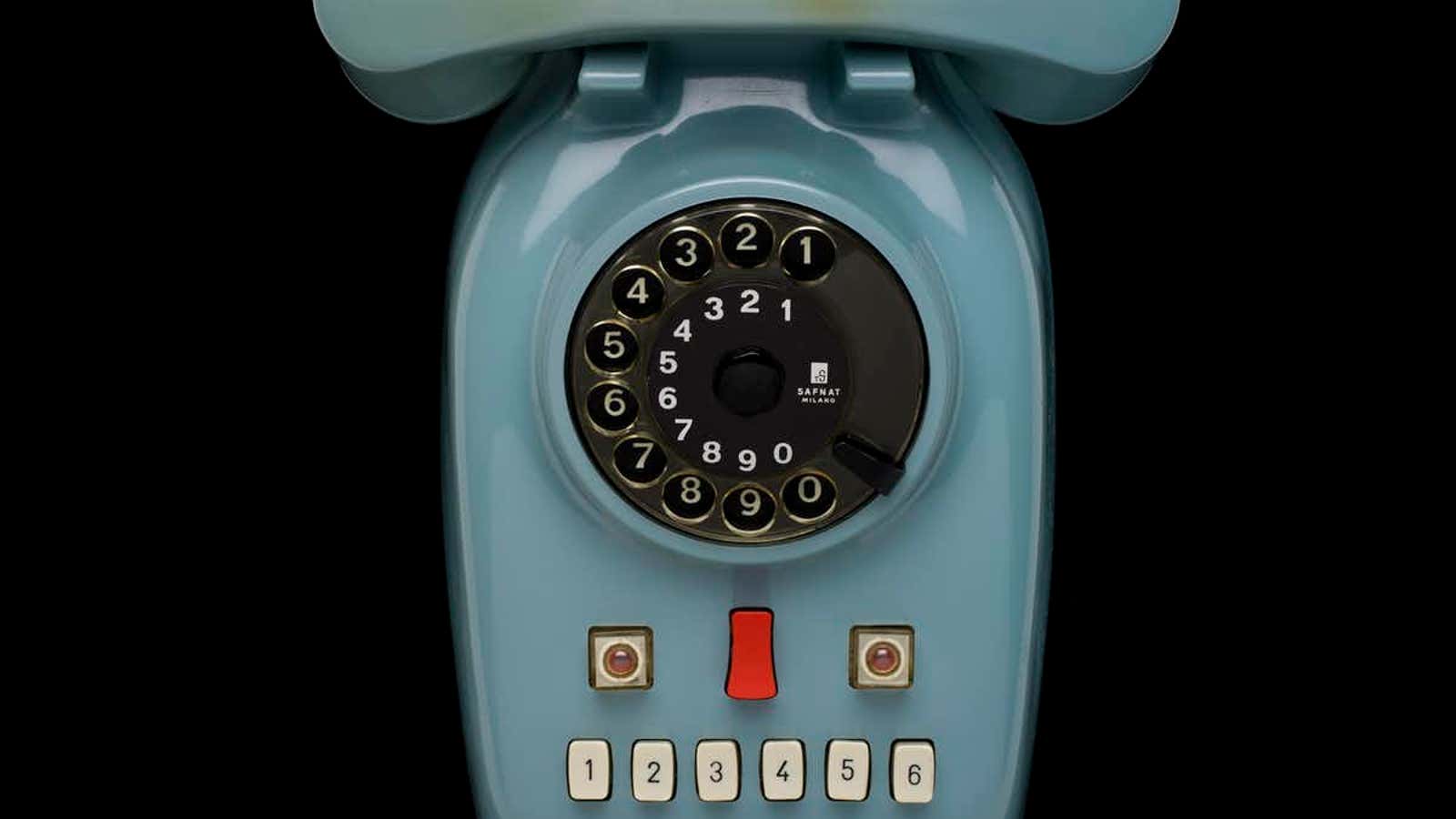 2+7 Telephone. Designed by Marcello Nizzoli and made by SAFNAT, Italy 1958.