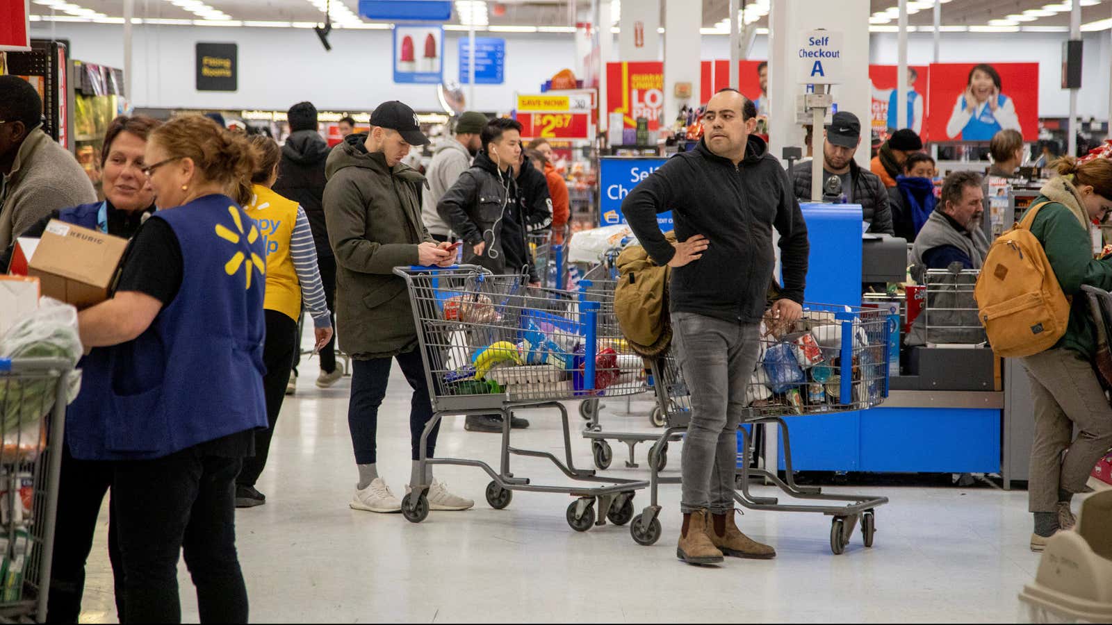 The coronavirus has turned the checkout line into a danger zone.