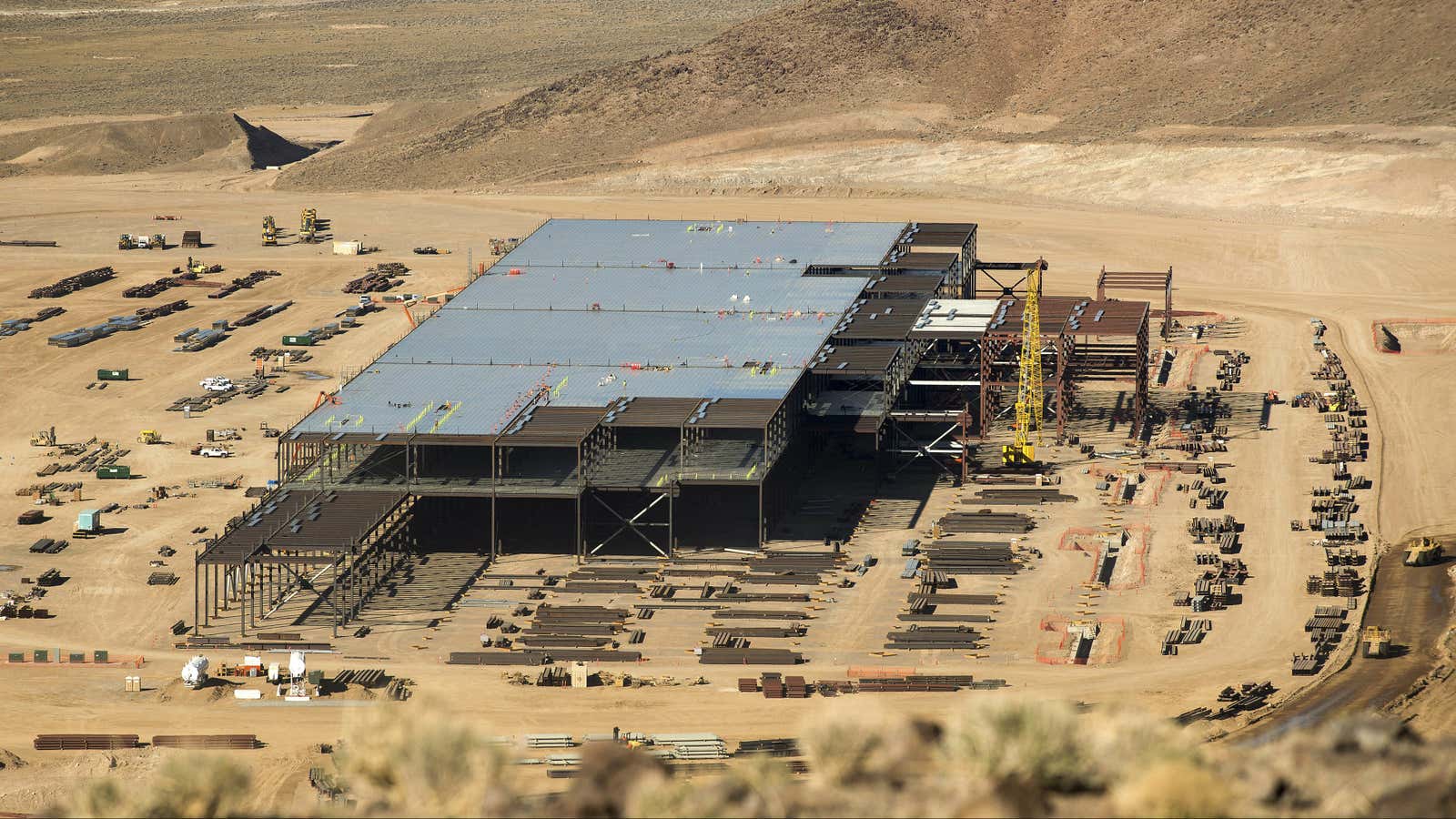 One thing Tesla is spending its money on: a giant battery plant in the desert.