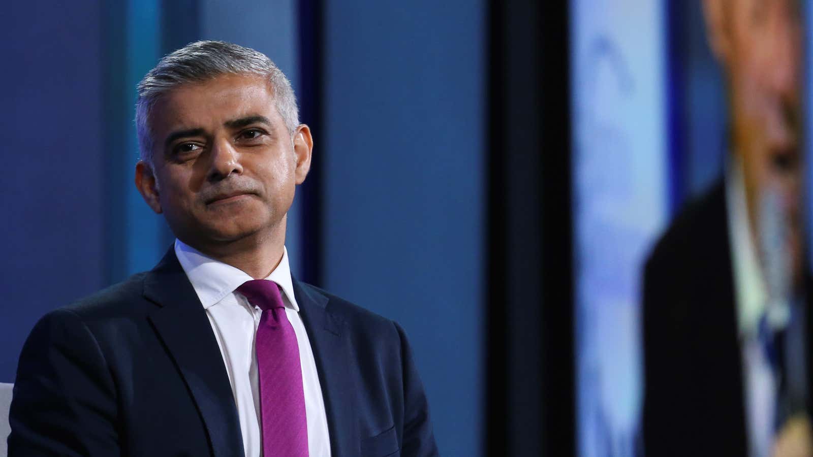 London’s mayor Sadiq Khan visits the Clinton Global Initiative in New York City on Sep. 19, 2016.