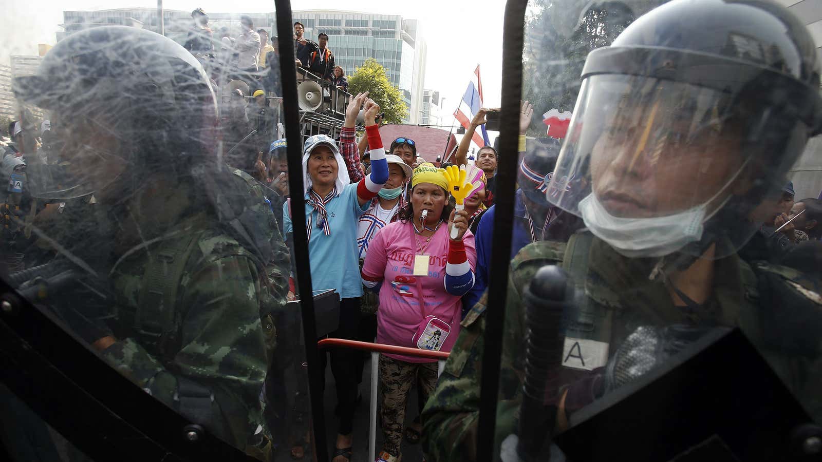 Another day, another demonstration in Bangkok.