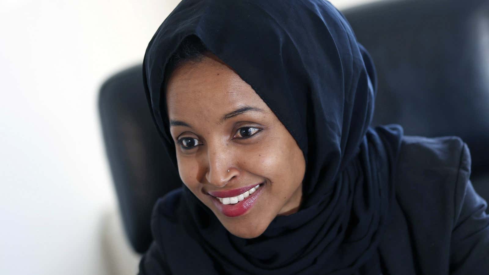 Minnesota’s Ilhan Omar, a refugee, is the first  Somali-American elected to a US state legislature.