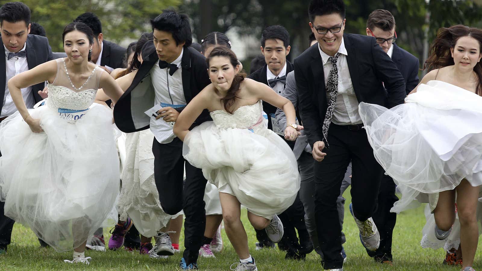 No need to race to the altar.