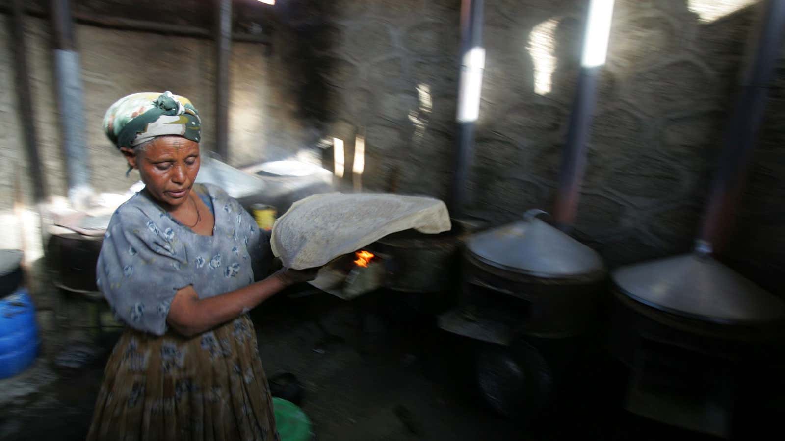 Teff is used to make injera flatbread.