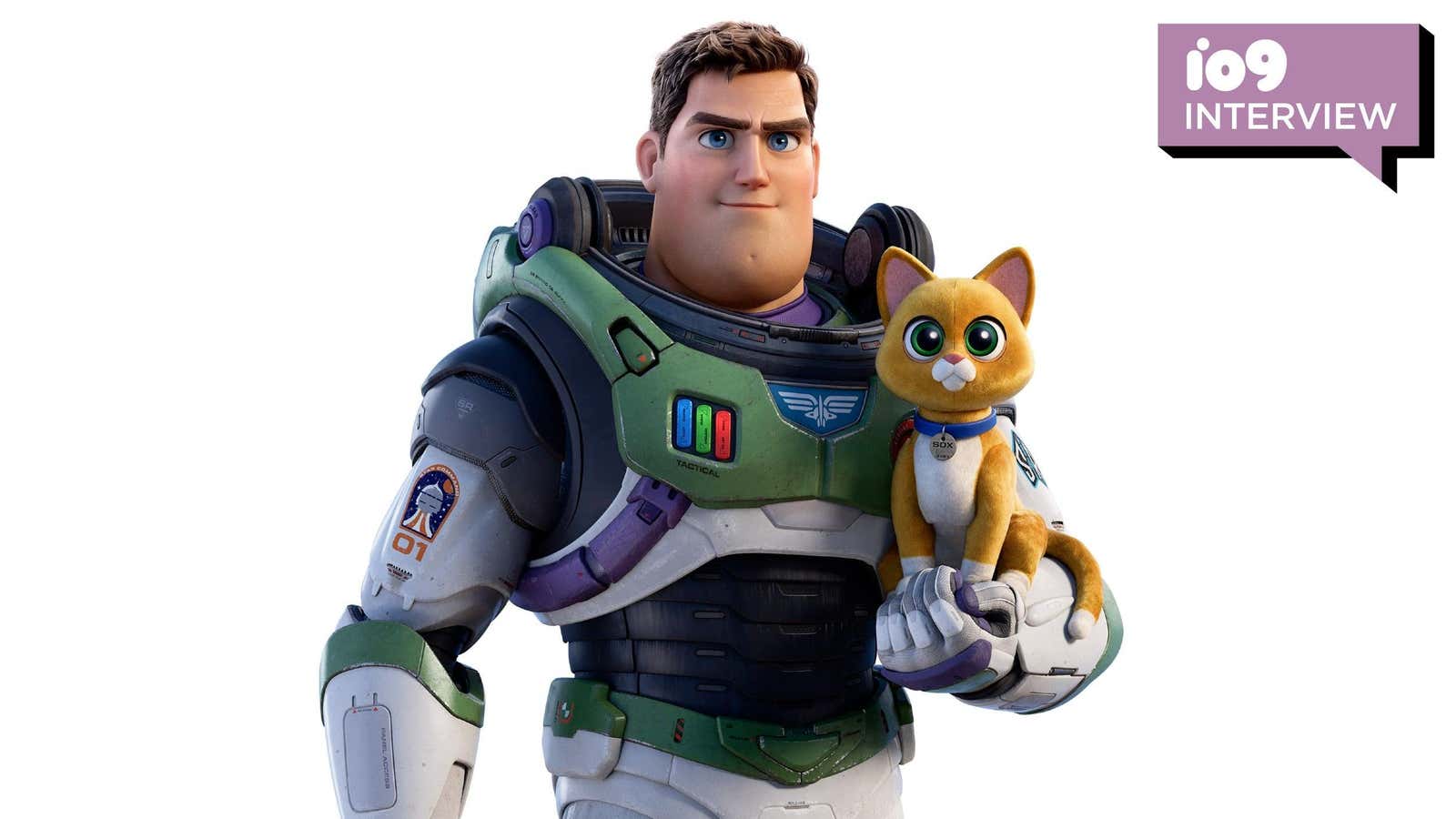 Buzz Lightyear (Chris Evans) and his robot dog Sox in Pixar&#39;s Lightyear.