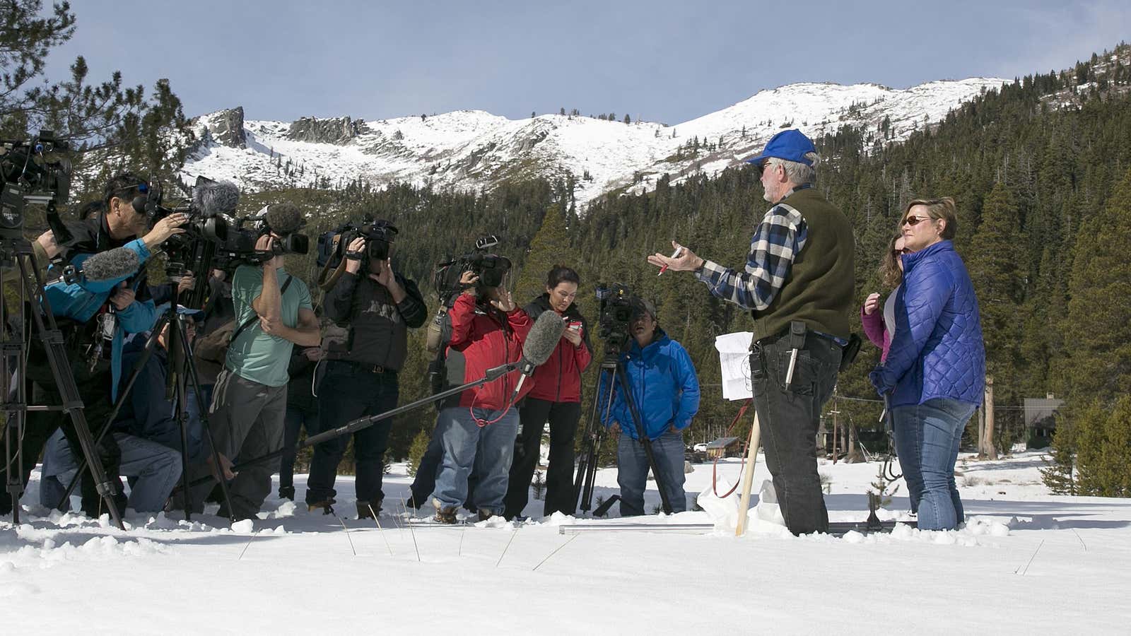 The state relies on winter snow for water the rest of the year.