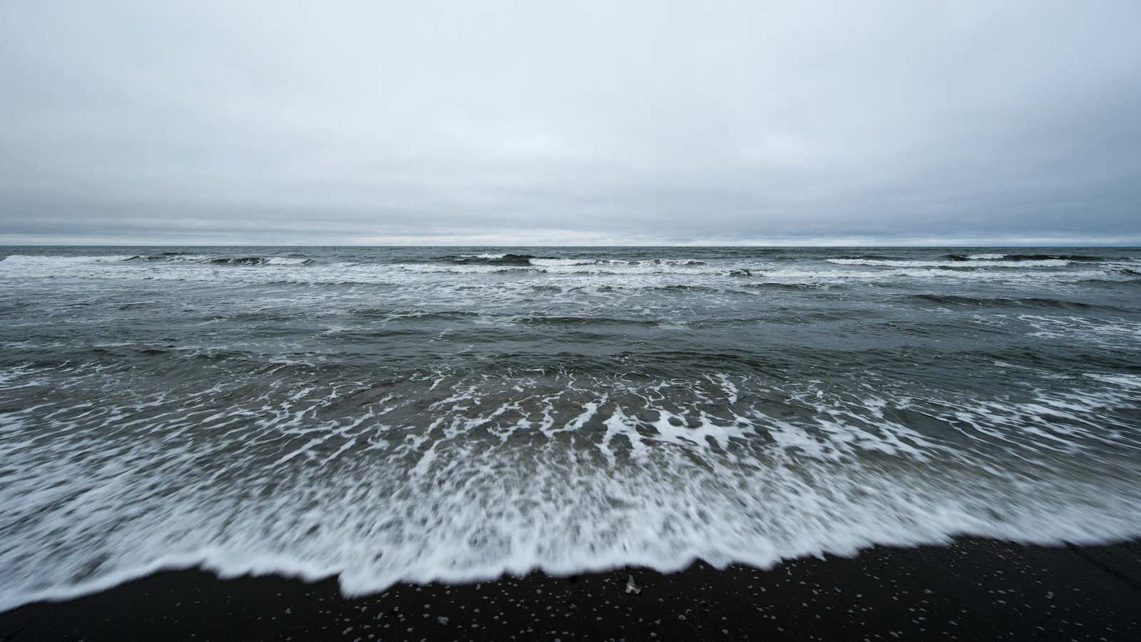 A big blob of warm water lurks in the ocean depths off the Alaskan Coast.