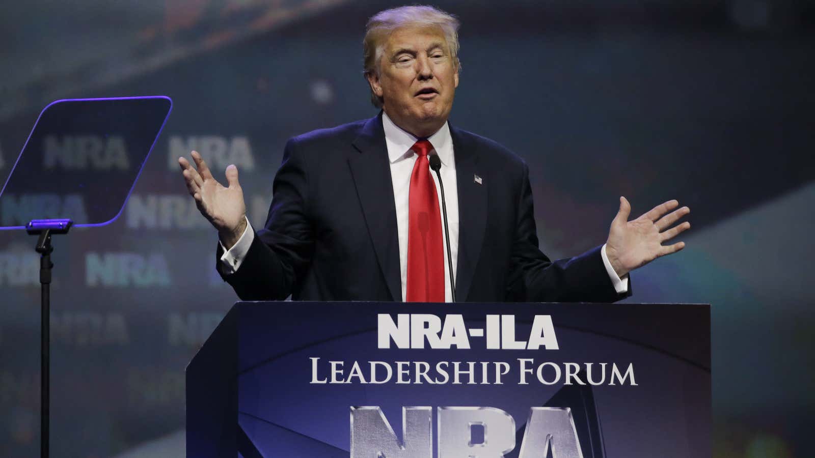 Trump’s campaign received enormous support from the NRA.