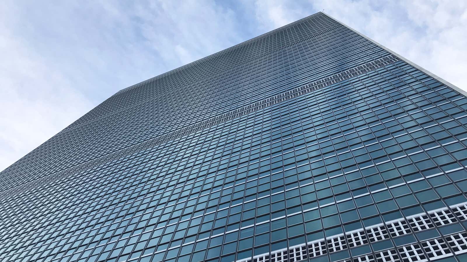 The United Nations building in New York.