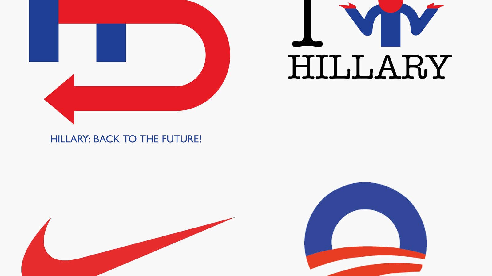 Rejected Hillary logos