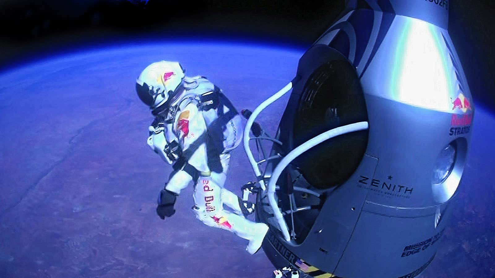 Felix Baumgartner leaps from space