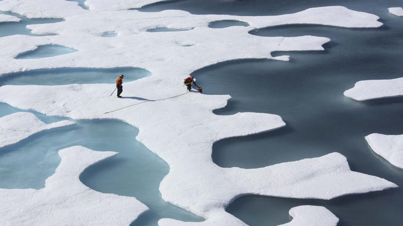 The shrinking ice cap.