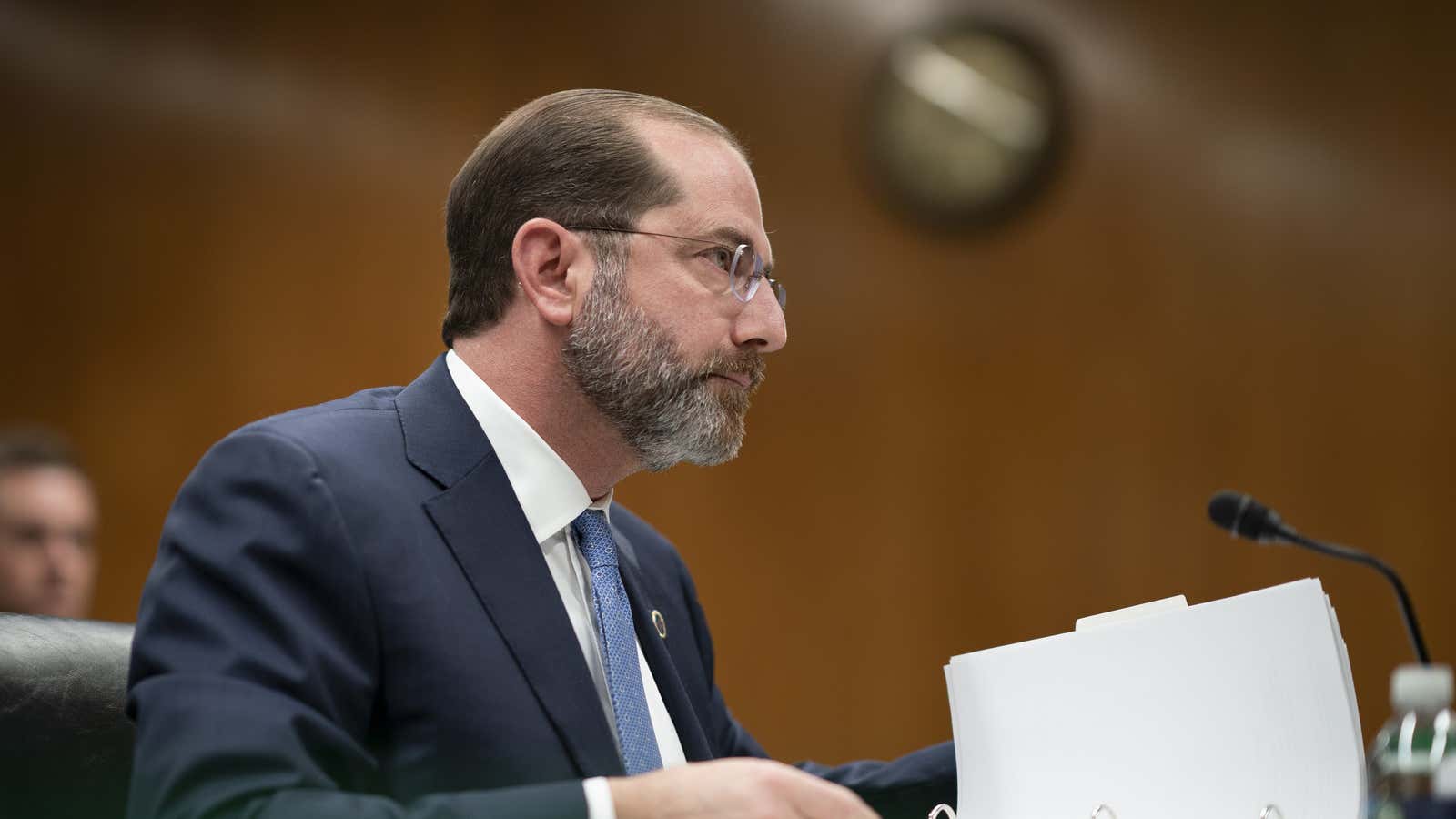 HHS secretary Alex Azar testifies before Congress about the coronavirus.