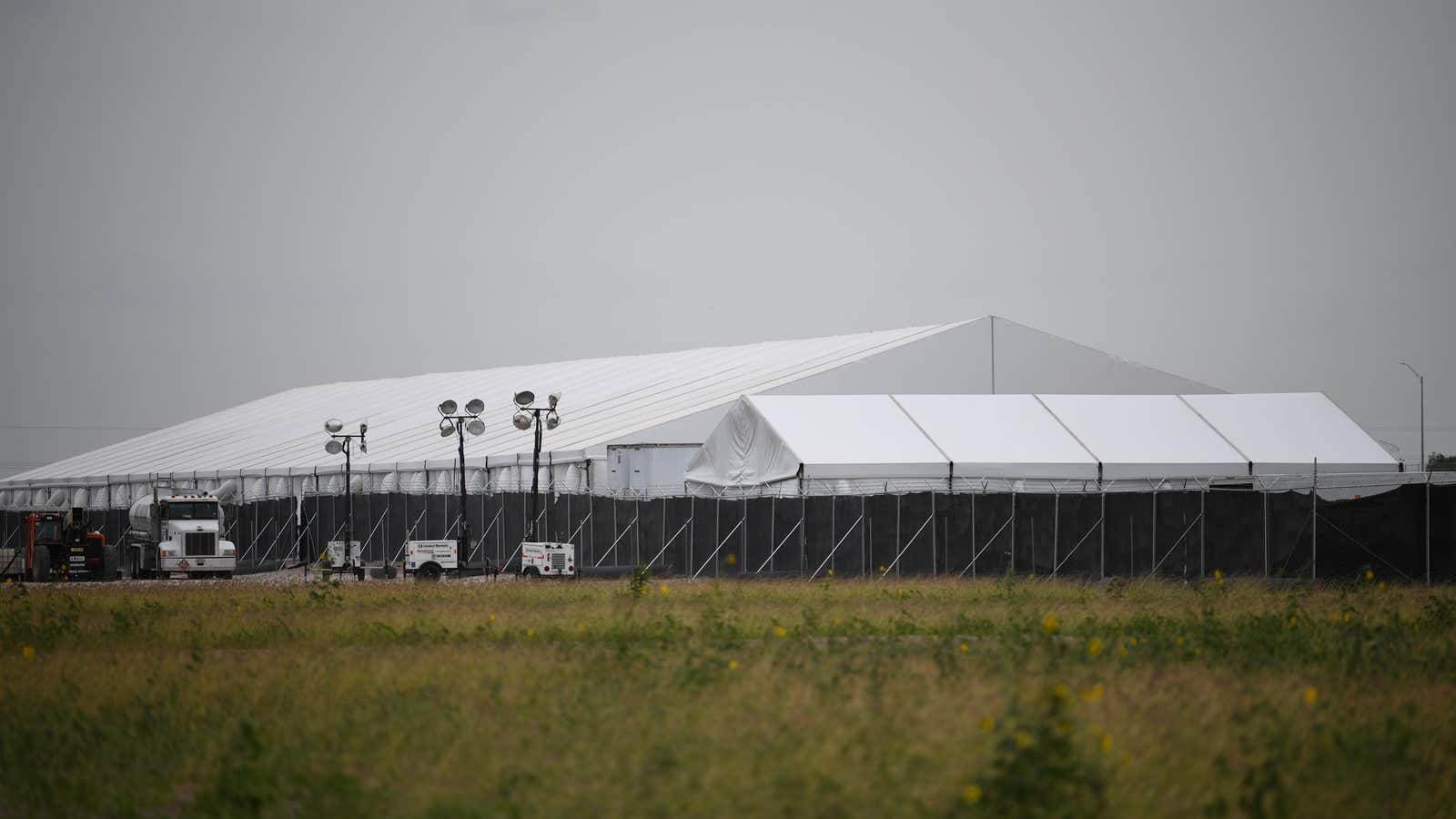 The “soft-sided” CBP facility in Donna, Texas.