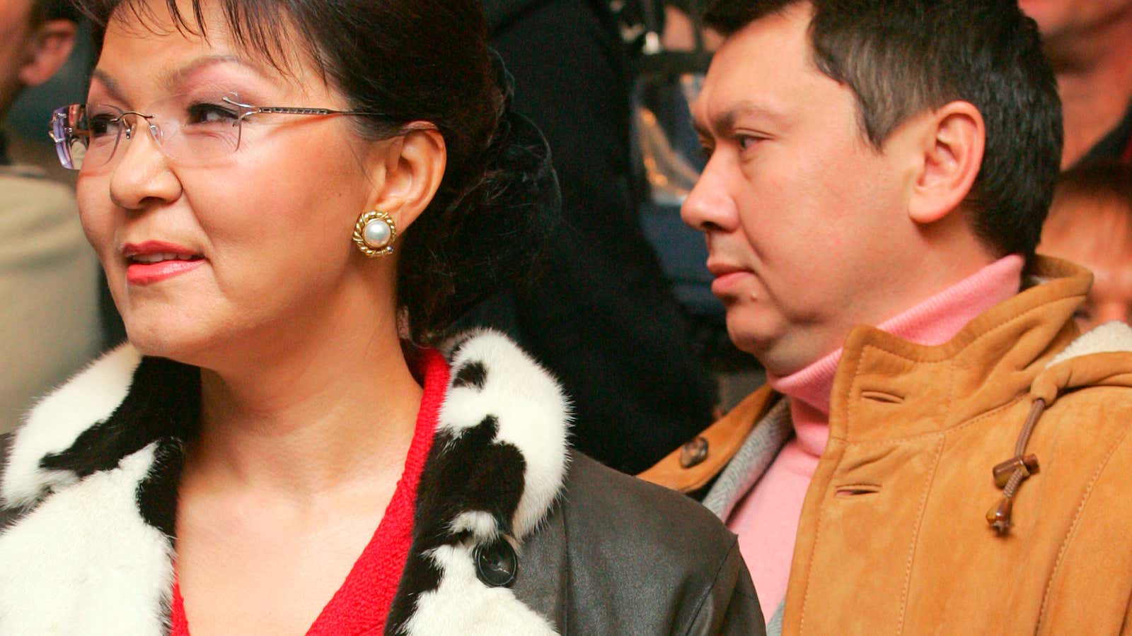 Kazakh royalty: Aliyev and Nazarbayeva.