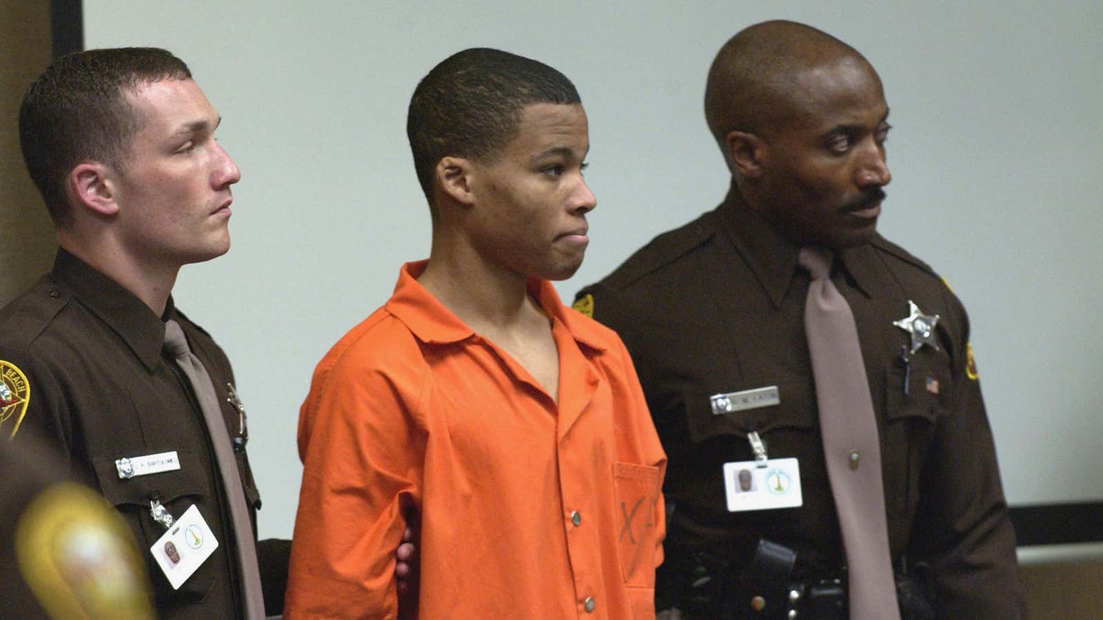 Lee Boyd Malvo at age 18 in 2003.