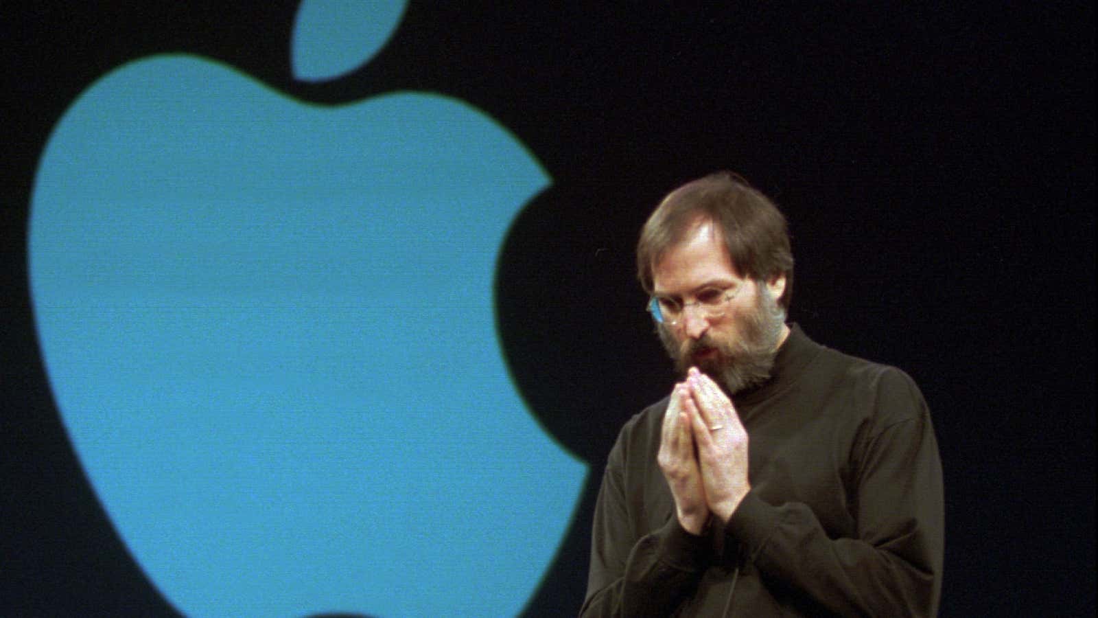 Steve Jobs, the last time Apple had a slide like this.