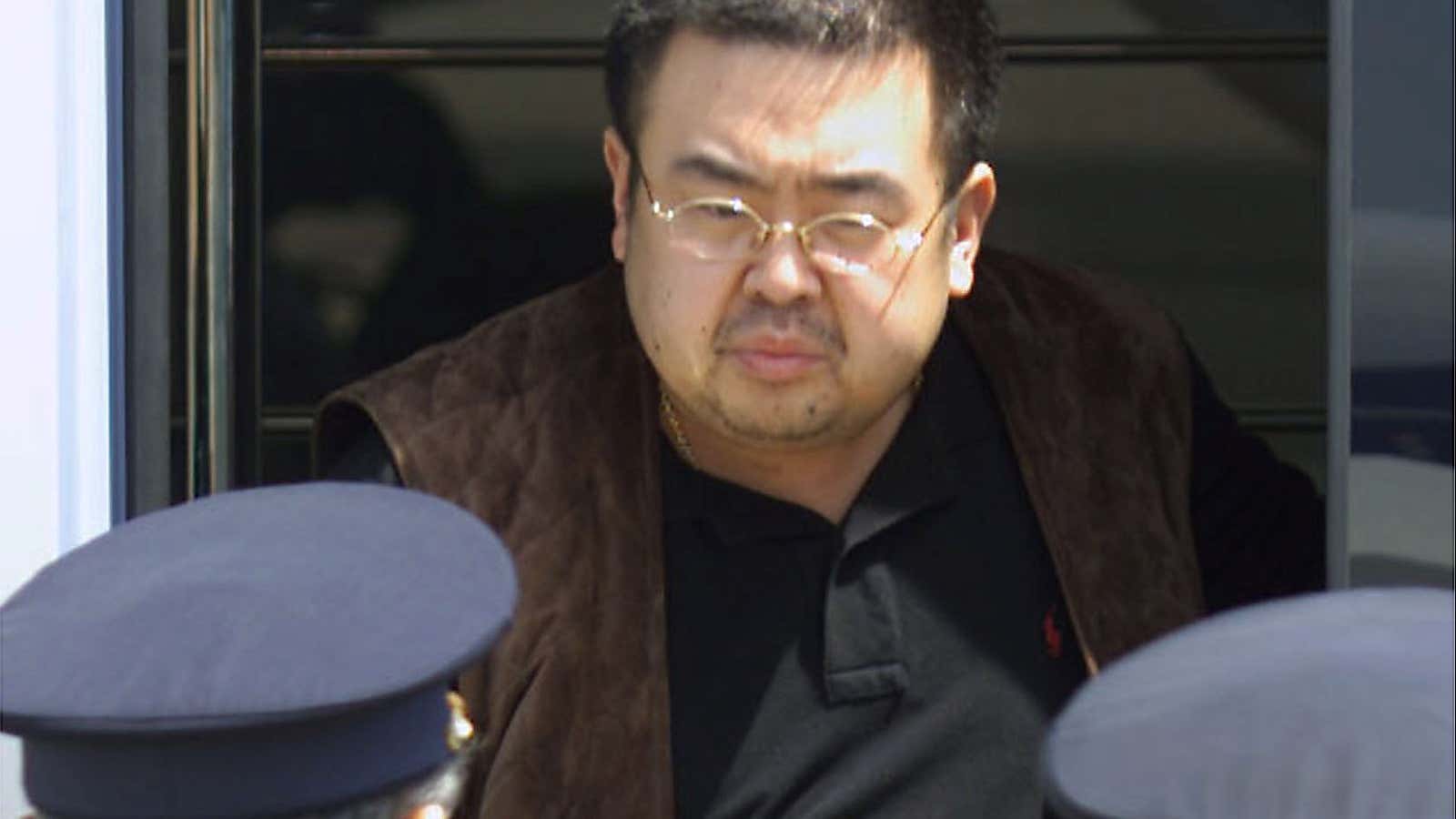 Kim Jong-nam at Tokyo’s Narita Airport in 2001.