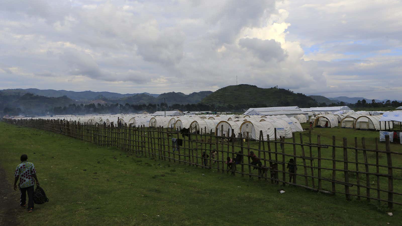 The Nyakabande refugee camp in Uganda.