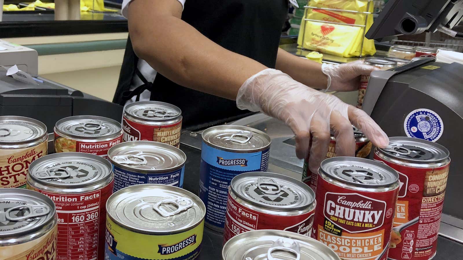 Collection of various tins canned goods food metal