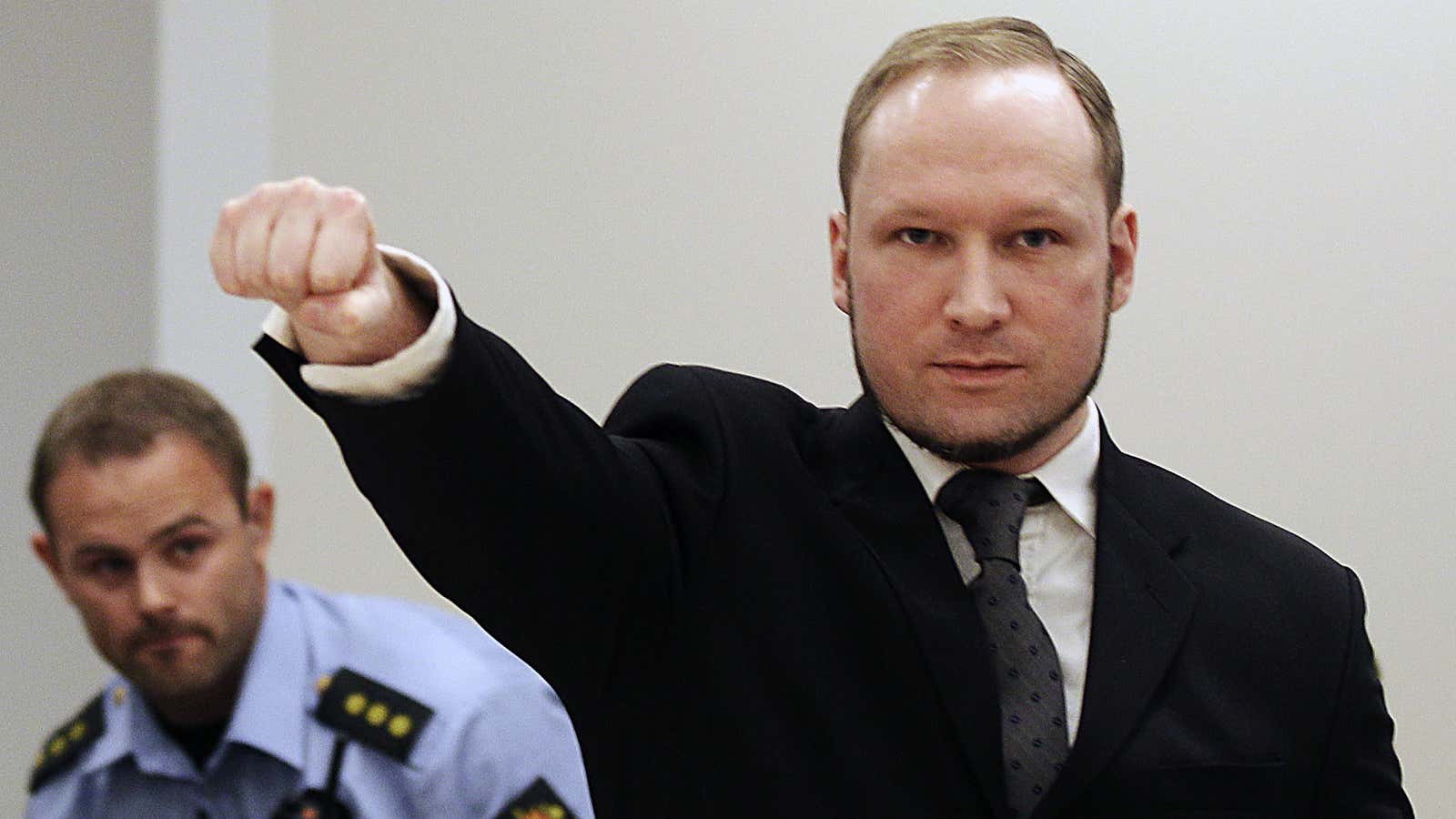 Breivik during his trial in 2012.