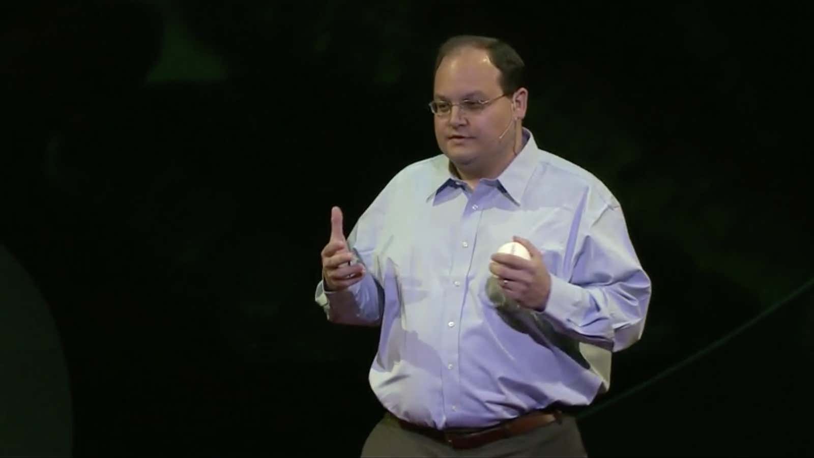 Ivan Oransky giving a Ted talk in 2012.