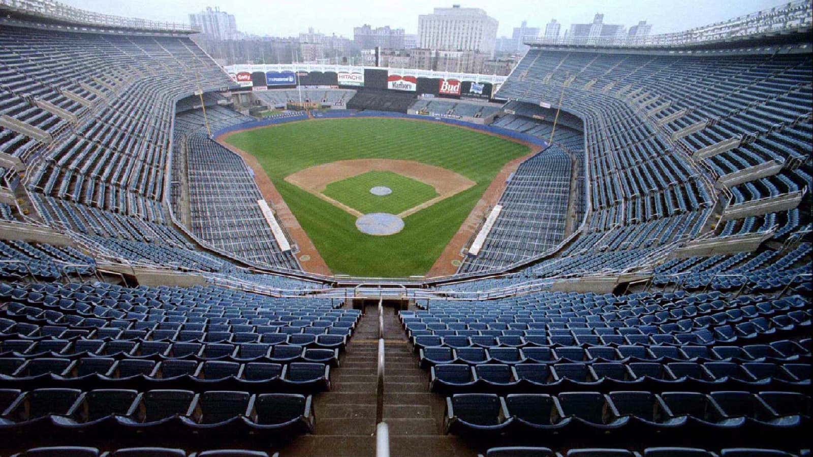 Yankee Stadium in New York.