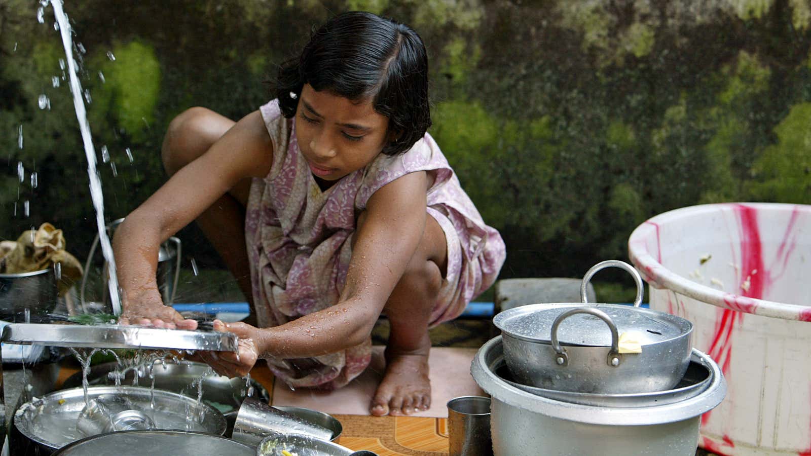 They had separate utensils for their live-in maid.