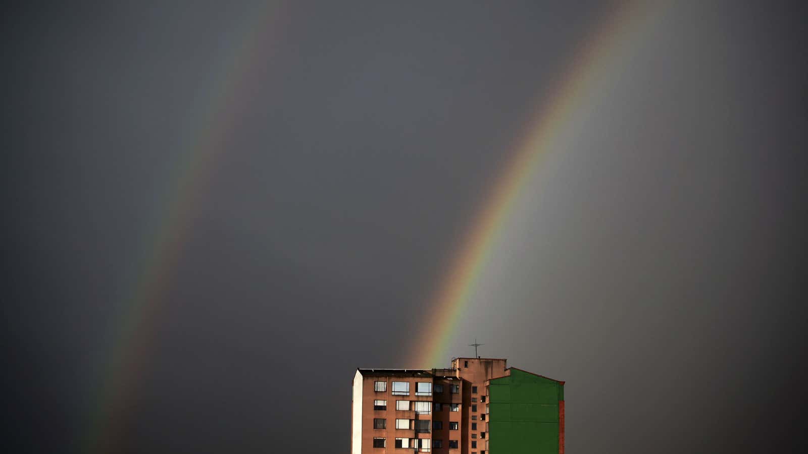 This is not a picture of Colombian internet in action. But it is a pretty shot of Bogota.