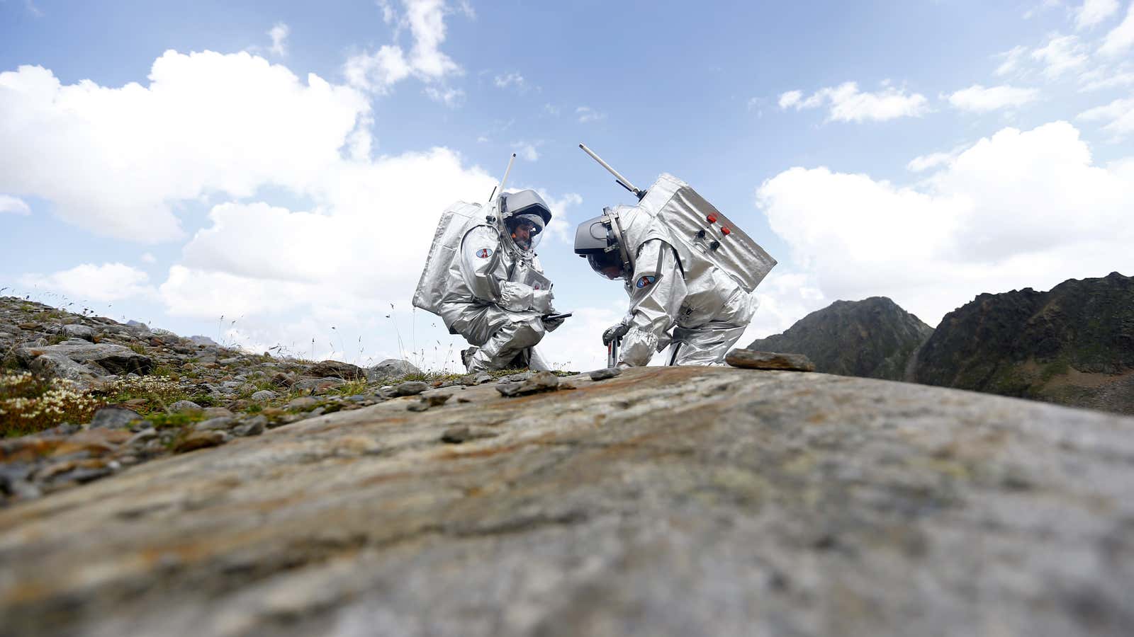 The Tyrolean glaciers in Austria stand in for Mars on this simulated space mission.