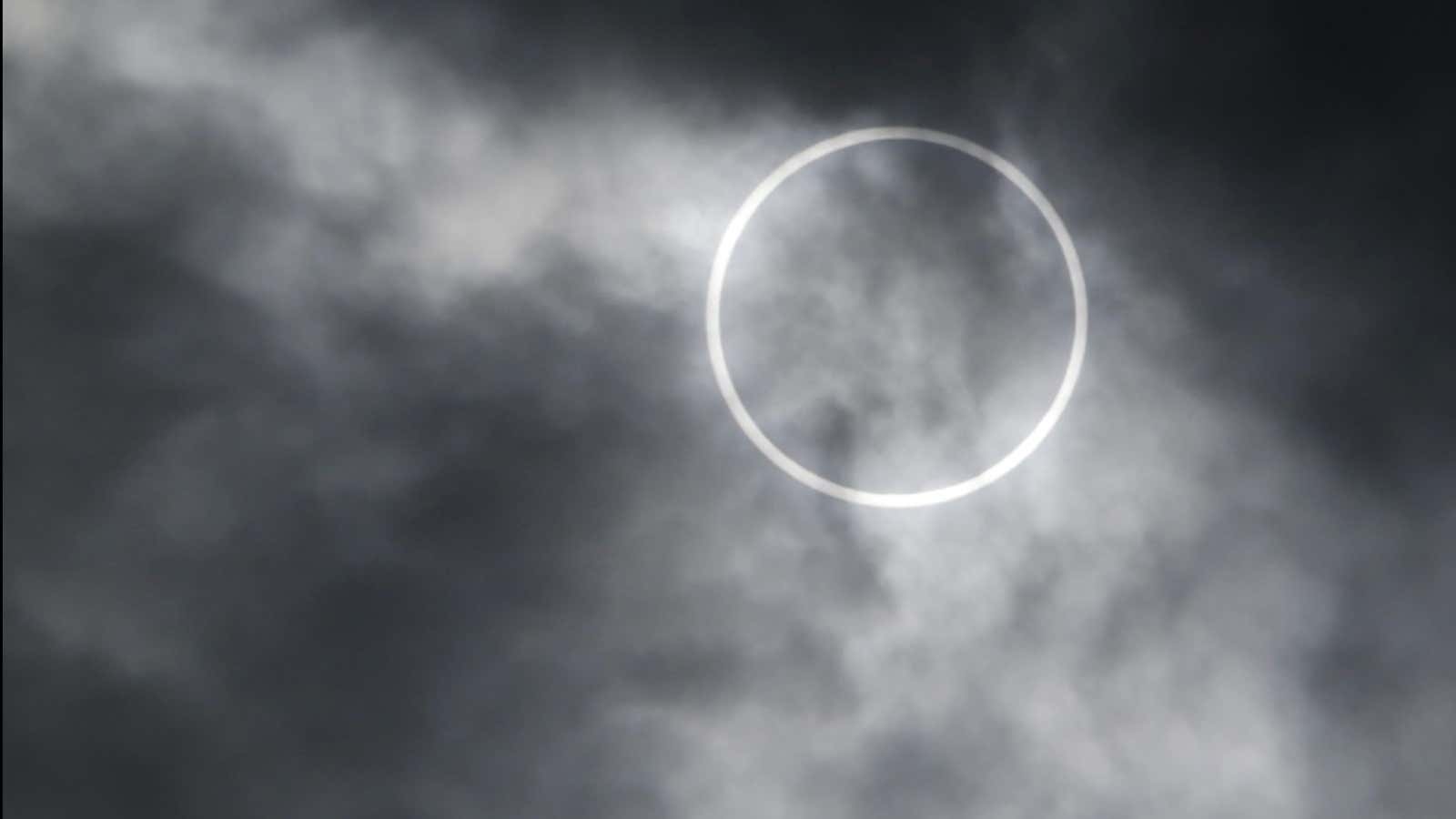 An annular solar eclipse in 2012.