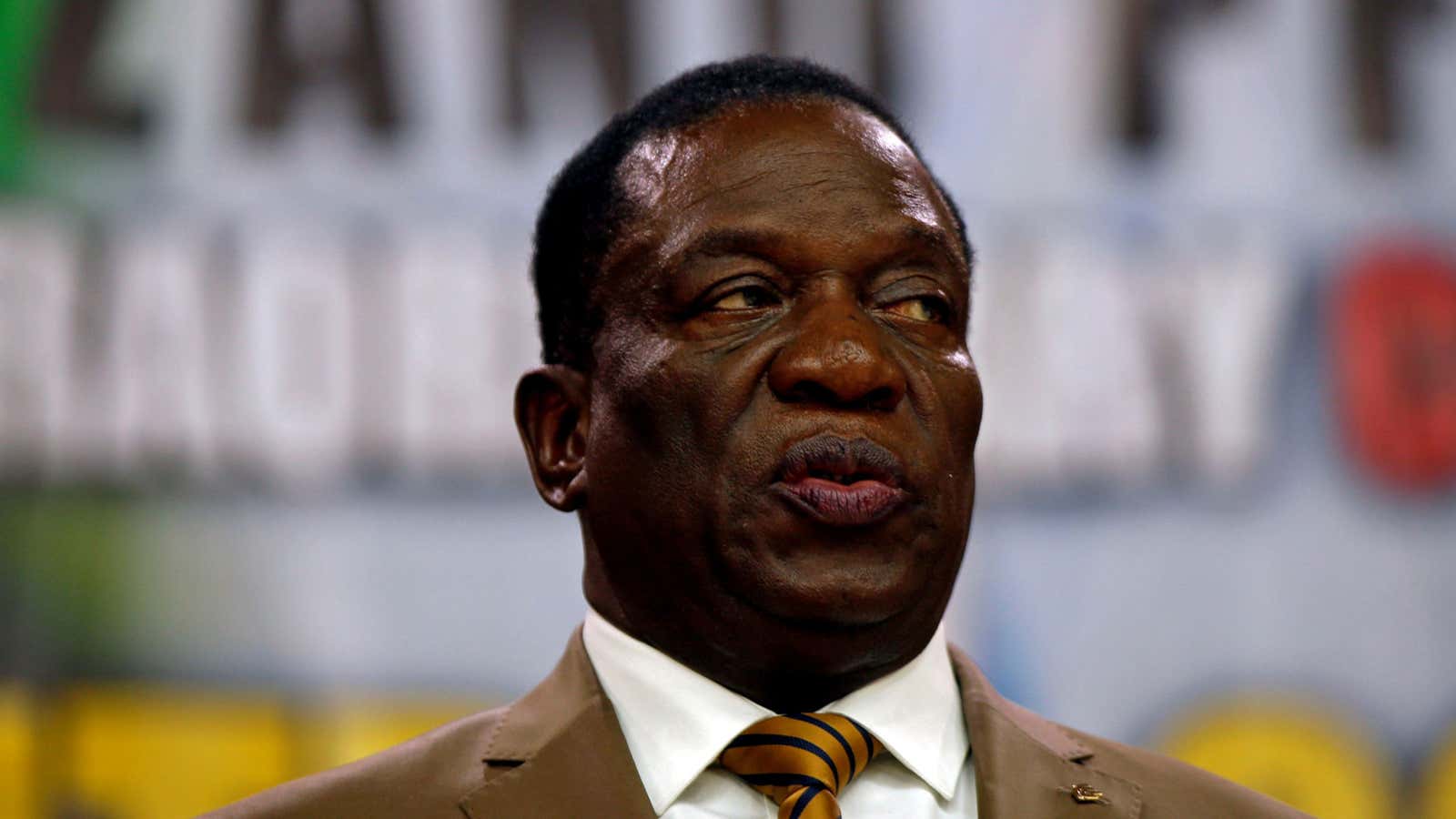 Zimbabwe president Emmerson Mnangagwa.