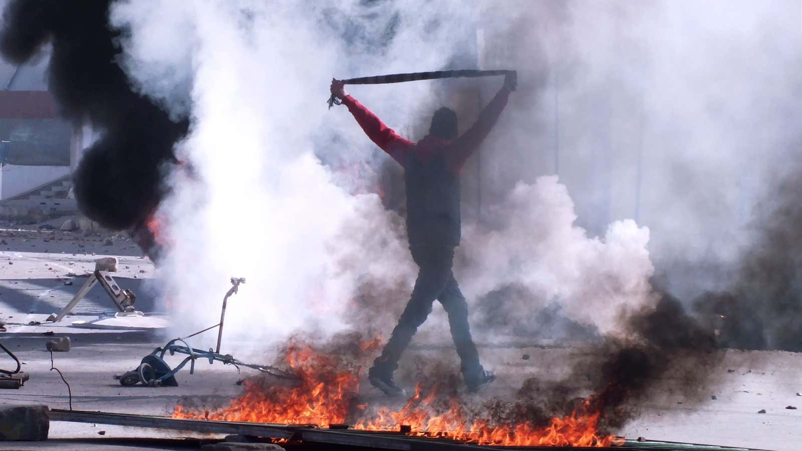 Tunisians protested in January against public spending cuts by the Ennahda-led government.