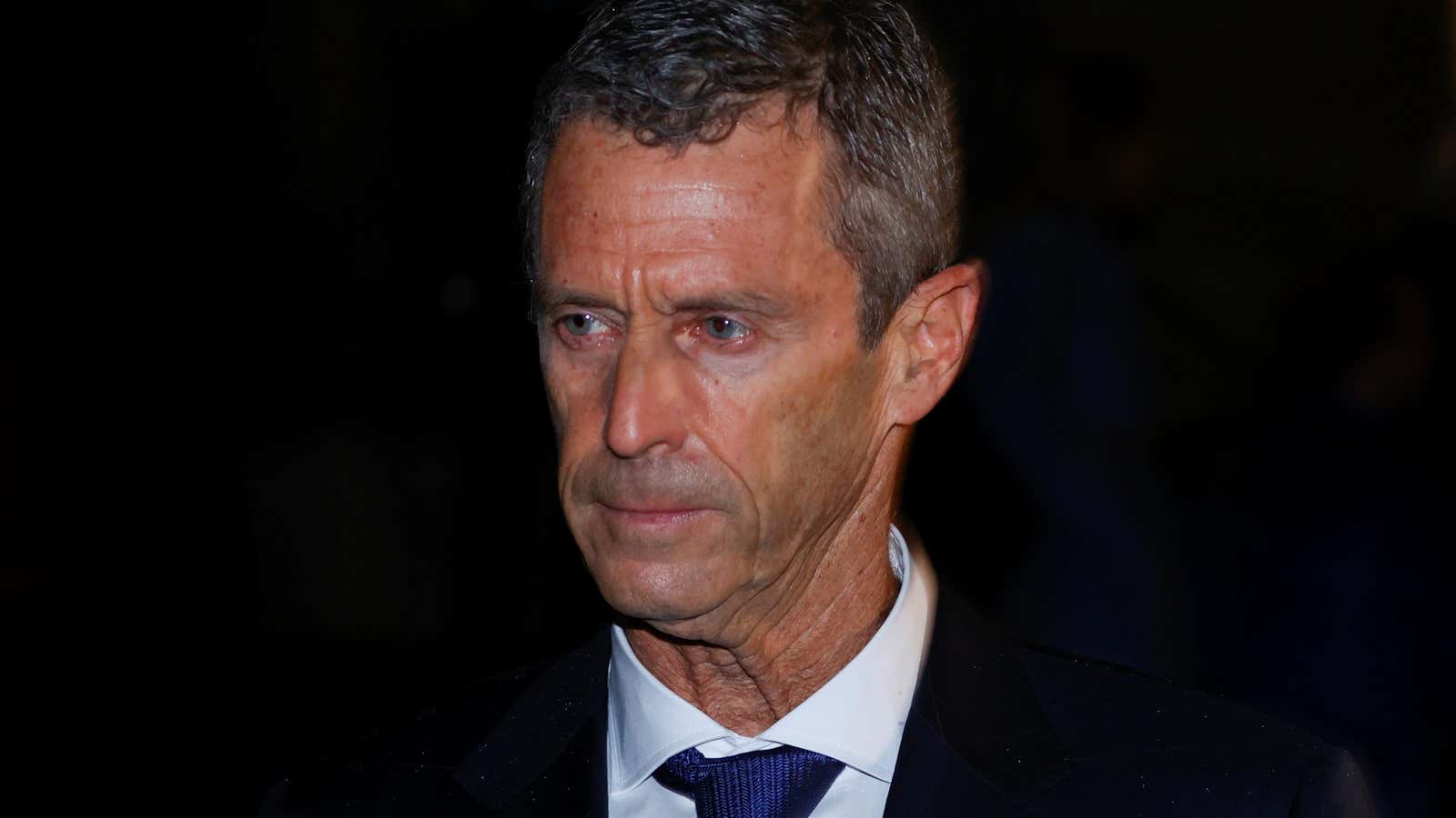 Israeli billionaire Beny Steinmetz leaves the courthouse after a verdict on corruption charges, in Geneva, Switzerland Jan. 22, 2021.