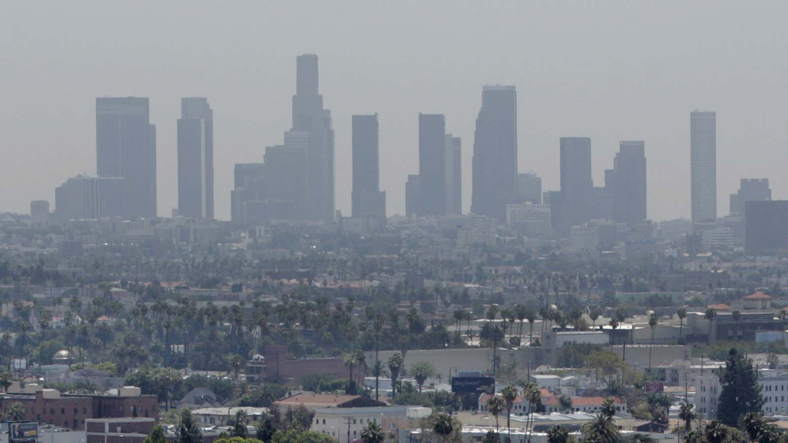 Downtown Los Angeles .