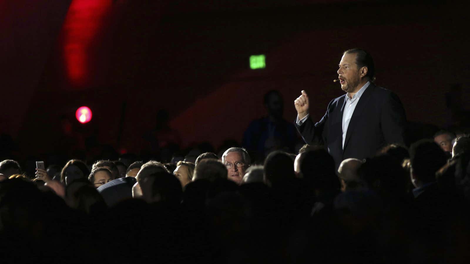 Moving on up: Salesforce.com CEO Marc Benioff