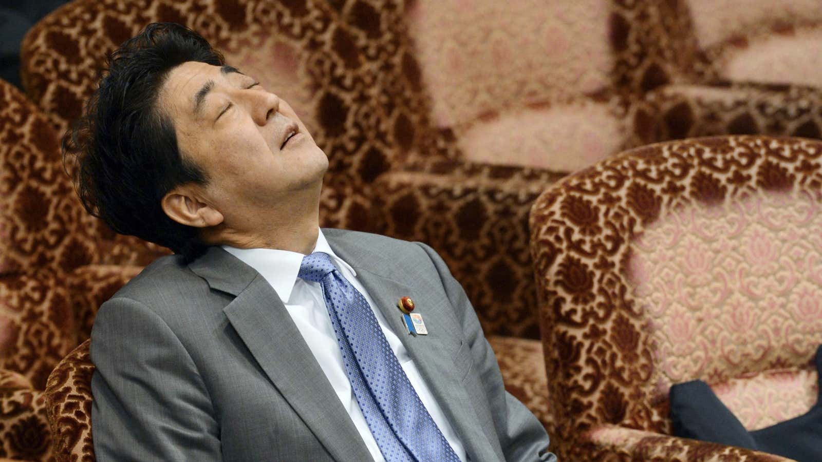 Having delivered a first round of blockbuster growth, Shinzo Abe can afford a little breather.